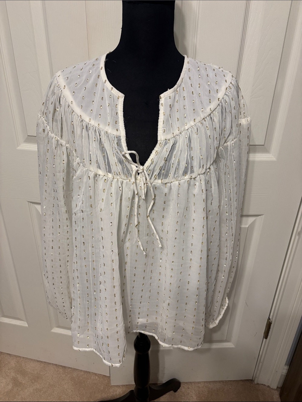 Old Navy Split Neck Chiffon Top